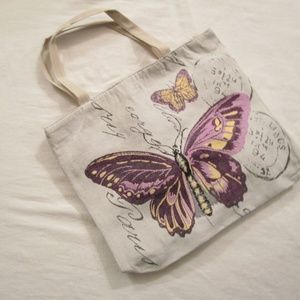 Canvas Butterfly Tote